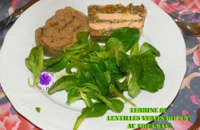 Terrine de lentilles vertes du Puy au foie gras