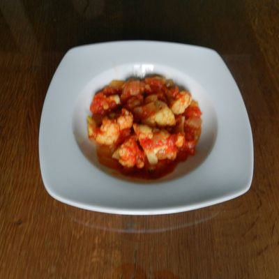 Chou-fleur au curry au wok