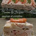 Terrine de Saint-Jacques, saumon et crevettes