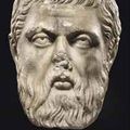 A Roman marble portrait head of Plato. Circa 3rd centu