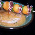 Soupe de melon au basilic 