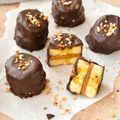 Bouchées "healthy" {banane, beurre de cacahuète & chocolat} #vegan #glutenfree #raw