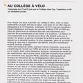 Opération "Au Collège, à vélo"