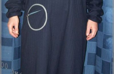 jilbab bleu marine évasé