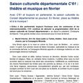 Saison culturelle départementale C’61 : théâtre et musique en février