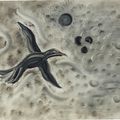 BLACK BIRD (huile sur toile 61x50, 2002) MÈTAPHORE