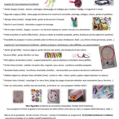 En partenariat avec notre association : les ANNIV'CREATIFS de Miss Bigoodies 