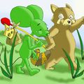 La souris verte s'en va et rencontre un drole de personnage