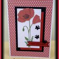 Carte "Joyeux anniversaire" coquelicot