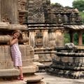 Escalade sur un temple