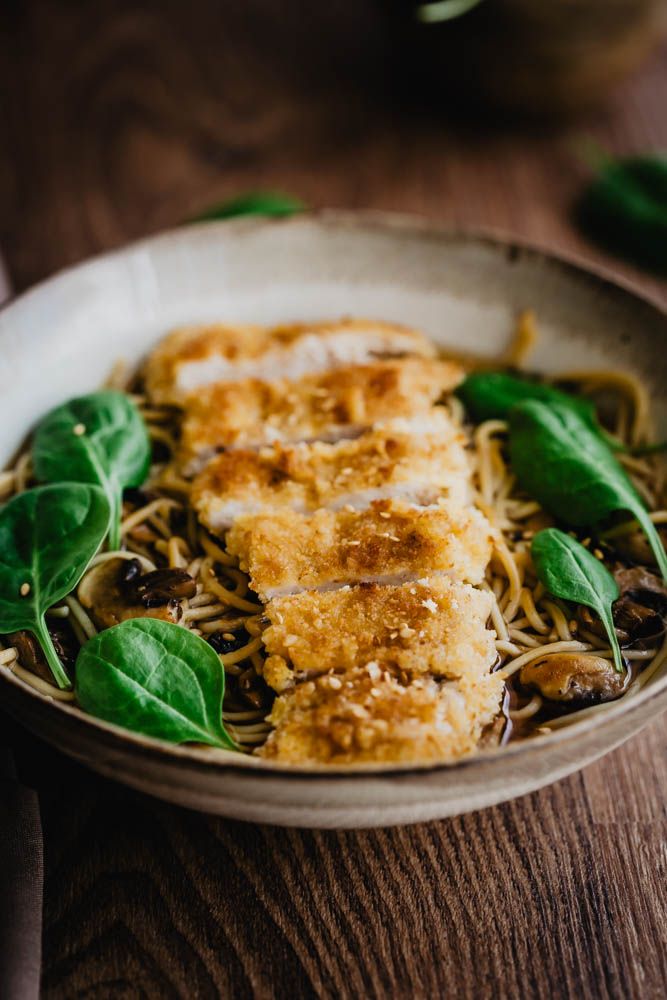 soupe de nouilles, bouillons de nouilles chinoises, escalope panée, recette asiatique, recette facile