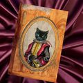 Carte avec chat costumé, le chat Lelio à Venise