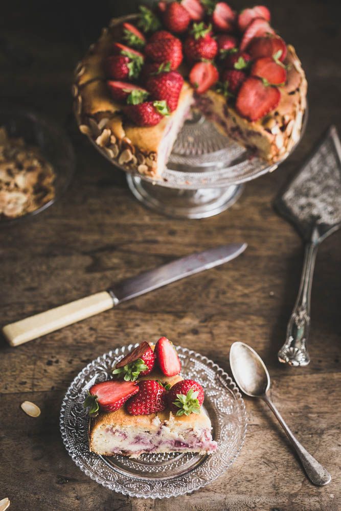 fraises, ricotta, gateau fete des pères, fete des mères, facile, rapide, sans gluten, amande