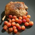 Cuisse de canard confite aux raisins