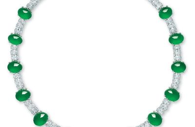 An Important Jadeite and Diamond Necklace