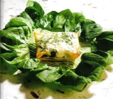 Bricks au chèvre et aux épinards