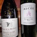 Châteauneuf du Pape : Domaine de La Mordorée : Reine des Bois 2012, Castillon-Côtes de Bordeaux : Alcée 2015