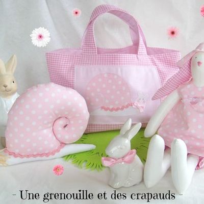 Mini collection "rose dragée" : l'escargot