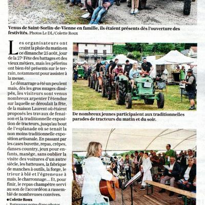 ARTICLE DU DAUPHINE LIBERE :