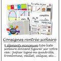 Du 03 au 30 septembre : Consignes de la rentrée !