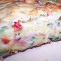 Gateau de courgettes, poivrons et jambon blanc