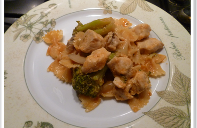 One-pot Pâtes, poulet et brocoli