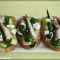 TARTINES DE SARDINES, COURGETTE ET FETA (SAUCE A LA ROQUETTE) [#APERO #FOOD #SUMMER #TARTINE]