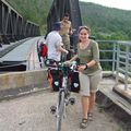 Ancienne voie ferrée - Pont sur le Mignone, avec Vanessa, Greg et Laurent
