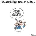 Hollande part pour le Brésil