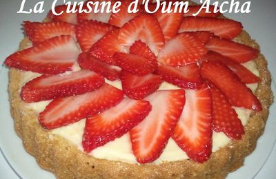 Gâteau renversé à la fraise et sa crème pâtissière