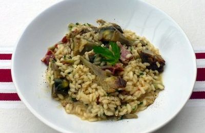 Risotto aux artichauts violets , l'Italie 