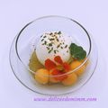 Burrata, melon et confiture de citron