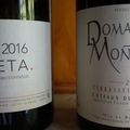 Languedoc : Corbières : Maxime Magnon : Rozeta 2016, et Terrasses du Larzac : Montcalmès 2012