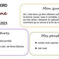 Carnet de bord du 22 au 28 novembre 2023