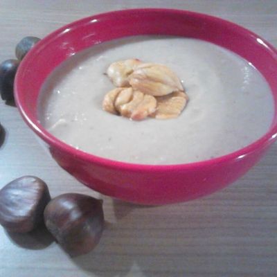 Velouté de topinambours et châtaignes