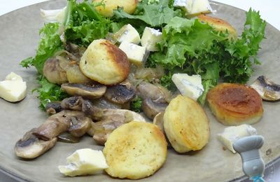 Quenelles poêlées aux champignons