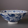 Blue & white bowl with figures, Kangxi period (1662 – 1722)
