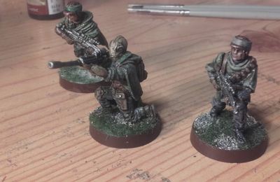 Quelques figurines de commandos rebelles pour Star Wars : Legion