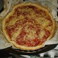 Tarte a la tomates et au chorizo