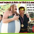 LE BOURGMESTRE DE NECHIN N'A PAS HESITE A SE METTRE DANS LA PEAU D'ASTERIX POUR LE POT D'ACCUEIL AVEC OBELIX DEPARDIEU