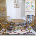 Ensemble table et chaises rotin