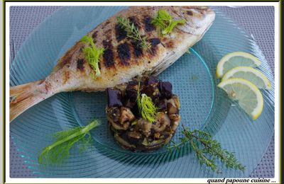 DAURADE AU FENOUIL ET SA PUREE D'AUBERGINES