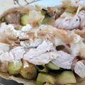 Feuilleté poulet chèvre et courgettes