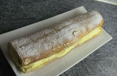 Gateau roulé à la crème mascarpone