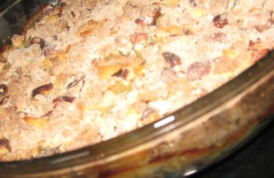 Crumble courgette-champignon Avec ces surprises...