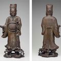 A bronze figure of a Daoist immortal, Ming dynasty (1368-1644)