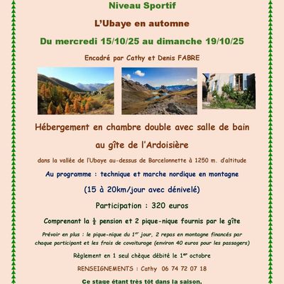 Inscriptions aux stages 2025-2026