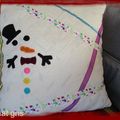 coussin bonhomme de neige
