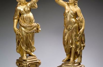 Paire de statues. Première moitié du XVIIIème siècle