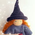 Happy Halloween! Petit chapeau de sorcière (patron tricot gratuit) - Tiny knitting witch hat (free pattern) - Français/english